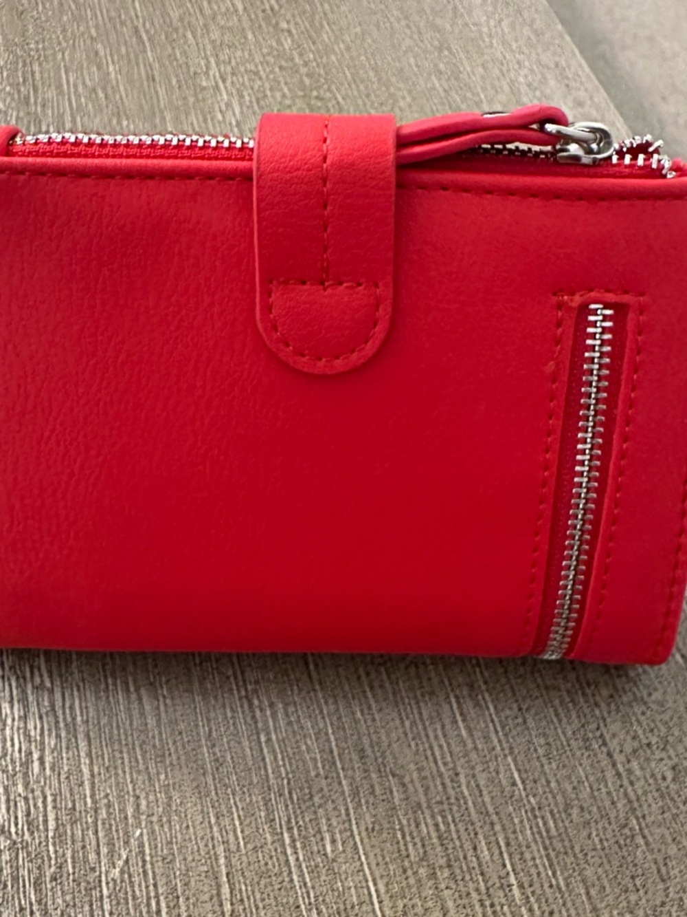 Vibrant Red Snap-Closure Women's Wallet - Picture 2 of 4